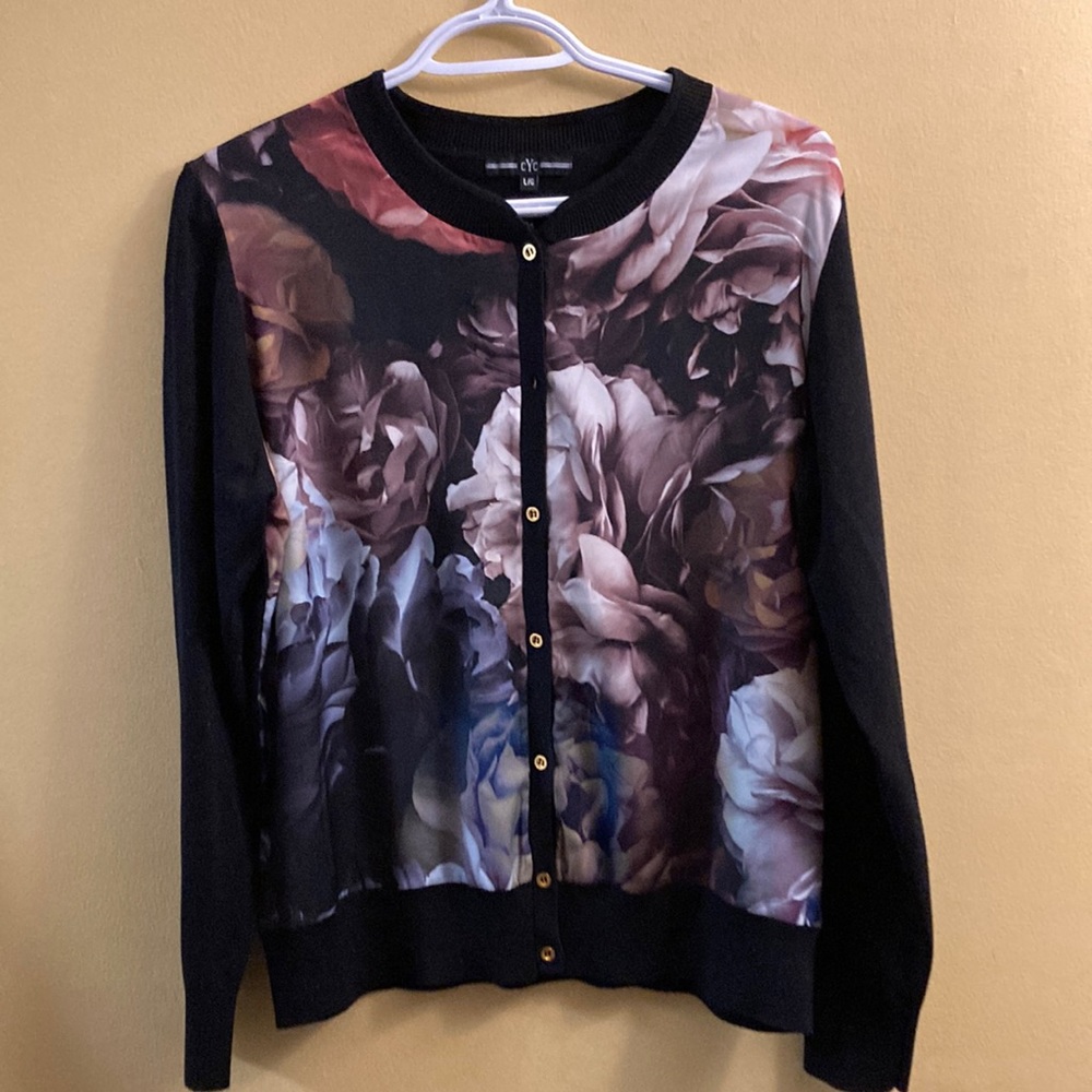 CYC black with floral pattern sweater